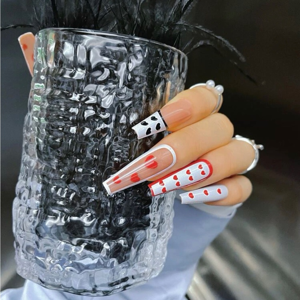 Coffin/Ballerina Shaped Press-On Nails
